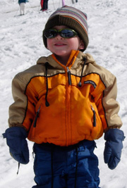Finn on a skiing trip